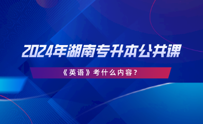 2024年湖南專升本公共課《英語》考什么內(nèi)容.png