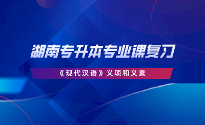 湖南專升本專業(yè)課復(fù)習(xí)｜《現(xiàn)代漢語》義項(xiàng)和義素.png