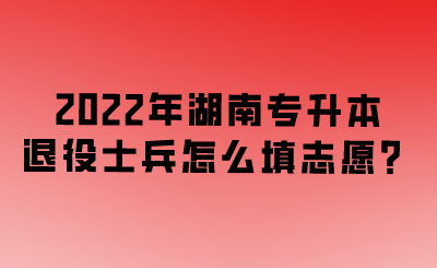 2022年湖南專(zhuān)升本退役士兵怎么填志愿？.png