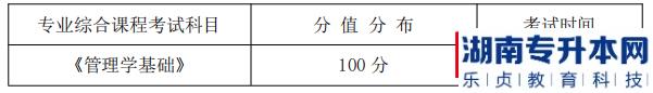 湖南信息學(xué)院專升本專業(yè)綜合課程考試科目、分值分布及考試時(shí)間