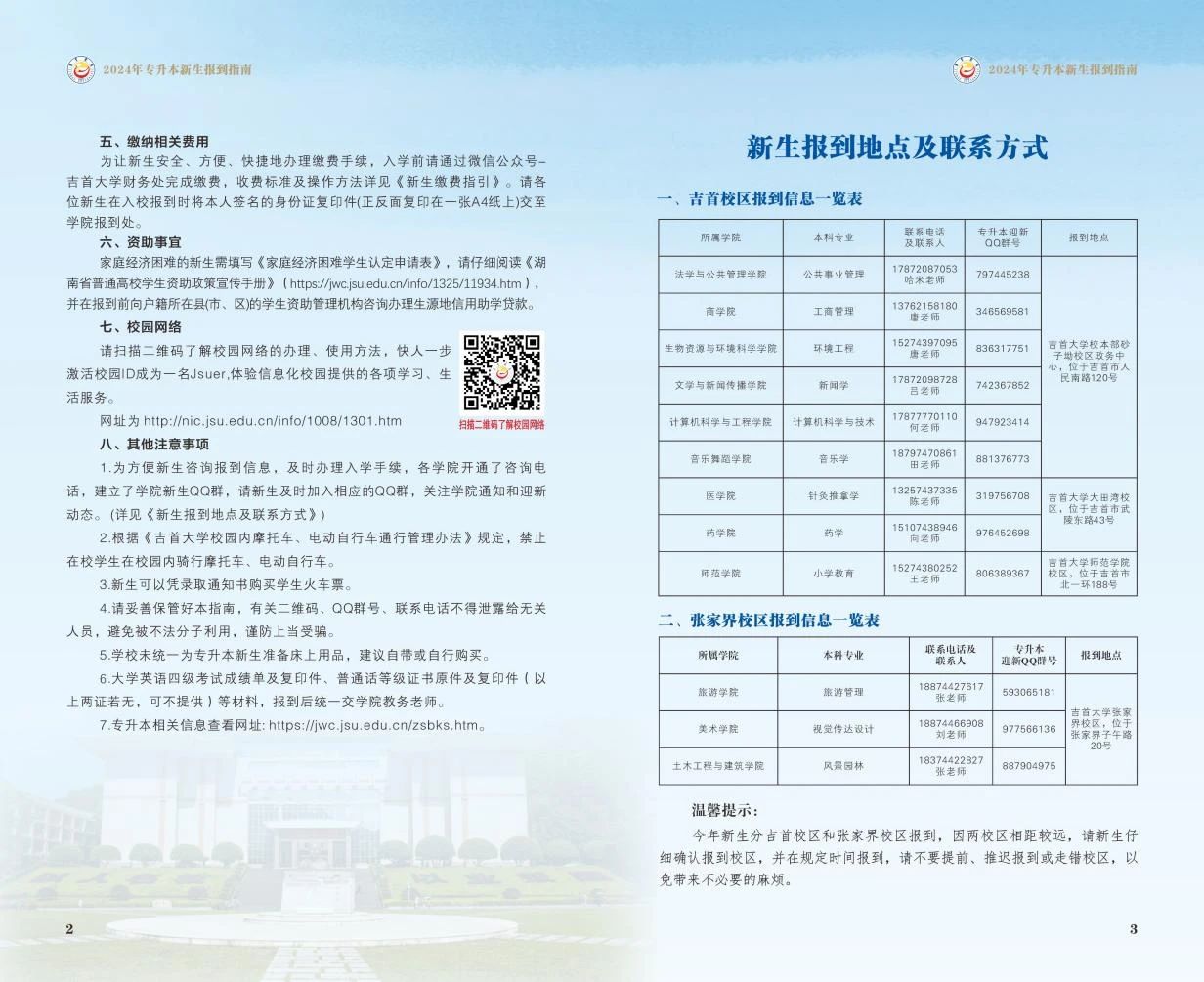 關(guān)于2024年吉首大學(xué)專升本錄取通知書(shū)郵寄的通知（附專升本新生指南）