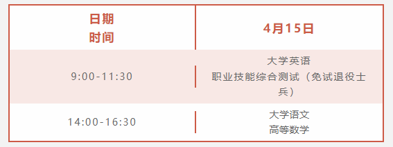 西安航空學院專升本考試時間