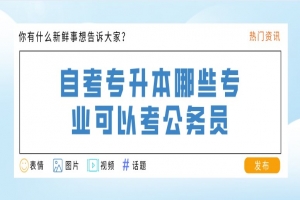 自考本科:自考專升本哪些專業(yè)可以考公務(wù)員?