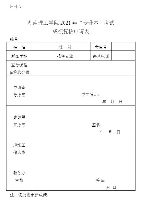 關(guān)于湖南理工學(xué)院2021年“專升本”選拔考試考生成績查詢、復(fù)核的公告(圖2)